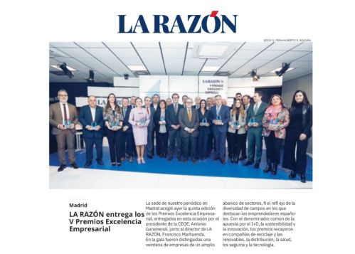 Artículo La Razón, V Premios a la Excelencia Empresarial 2024