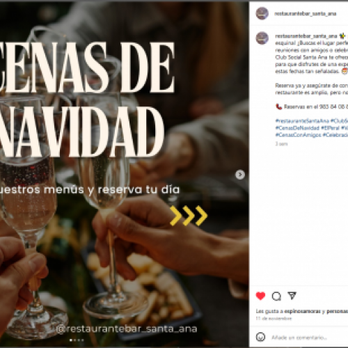 Post para restaurante en Carrusel para Instagram