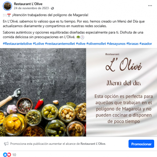 Publicaciones para las redes sociales de restaurantes
