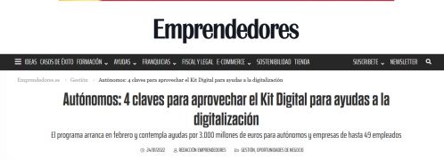 Artículo Emprendedores   Cosmomedia