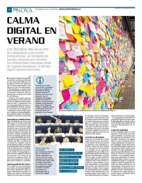 Diario de León   análisis julio 2023 Estrés prevacacional y tareas digitales