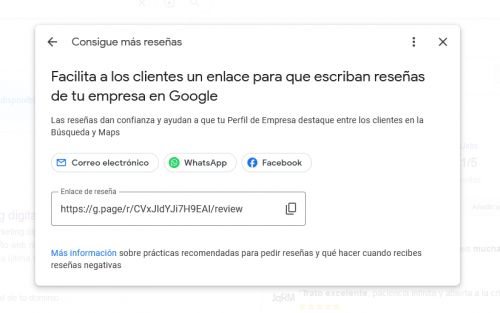 Reseñas en Google Business Profile