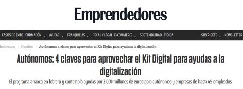 Kit Digital, Emprendedores y Cosmomedia