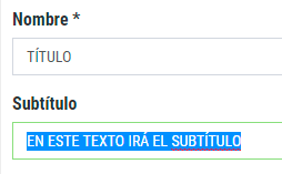 Nuevo campo de subtítulo en galerías y categorías