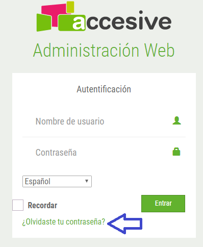 Recuperación de contraseñas en Accesive Recuperación de contraseñas en Accesive