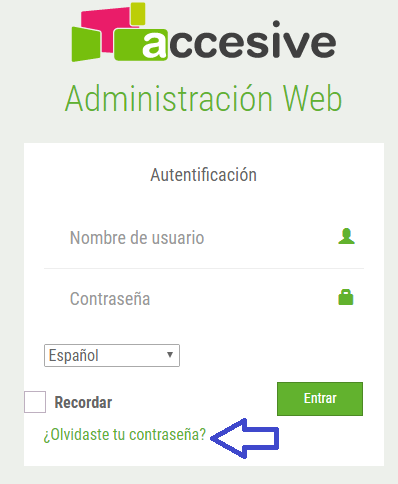 Recuperación de contraseñas en Accesive