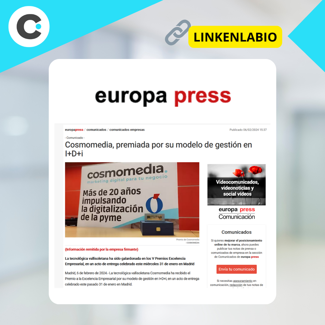 Noticia de Cosmomedia en Europa Press