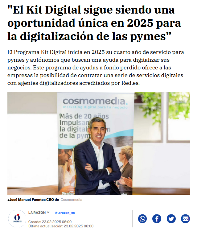 Entrevista en La Razón   Cosmomedia