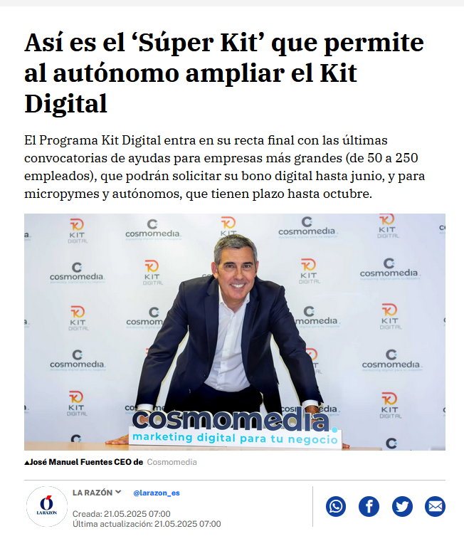 Entrevista en La Razón   Súper Kit Digital