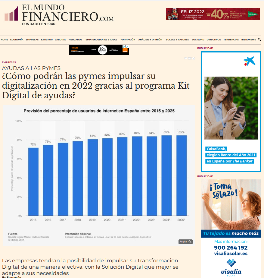 Noticia El Mundo Financiero Cosmomedia Digitalización 2022