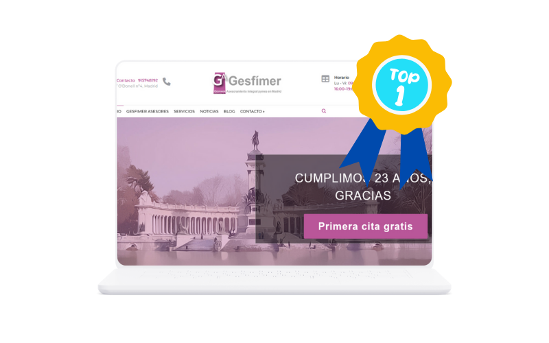 Gesfimer, éxito en el SEO de asesoría en Madrid Caso de éxito de Gesfimer en el posicionamiento SEO
