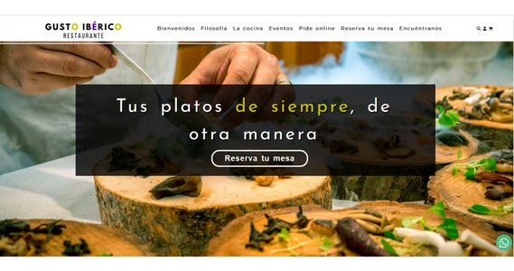 Página web para restaurantes