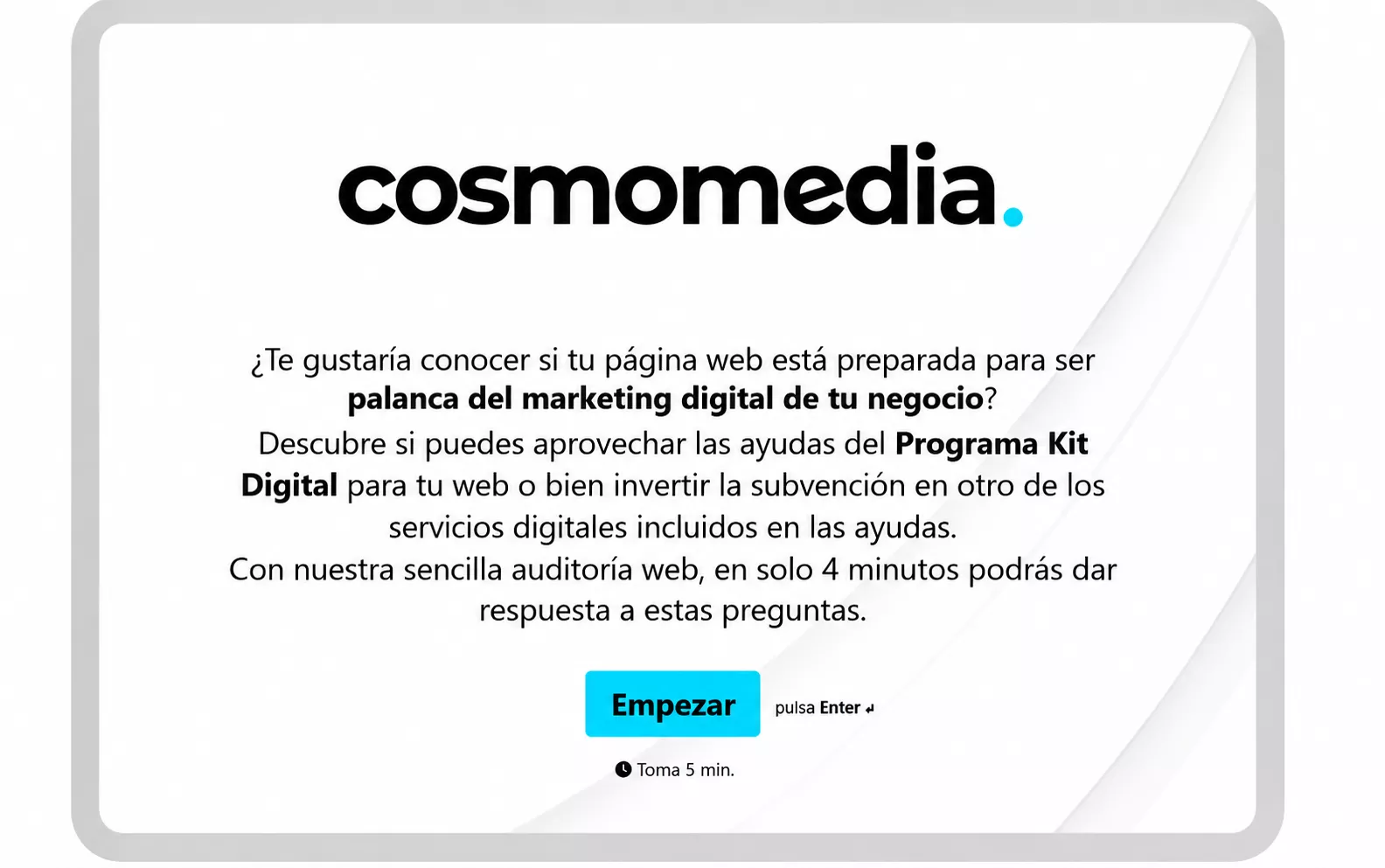 Auditoría web de cosmomedia
