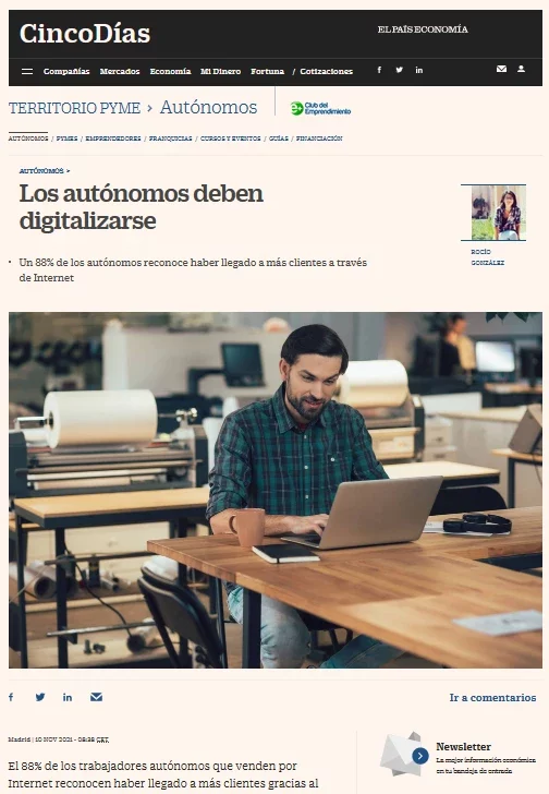 Los aut&oacute;nomos  deben digitalizarse